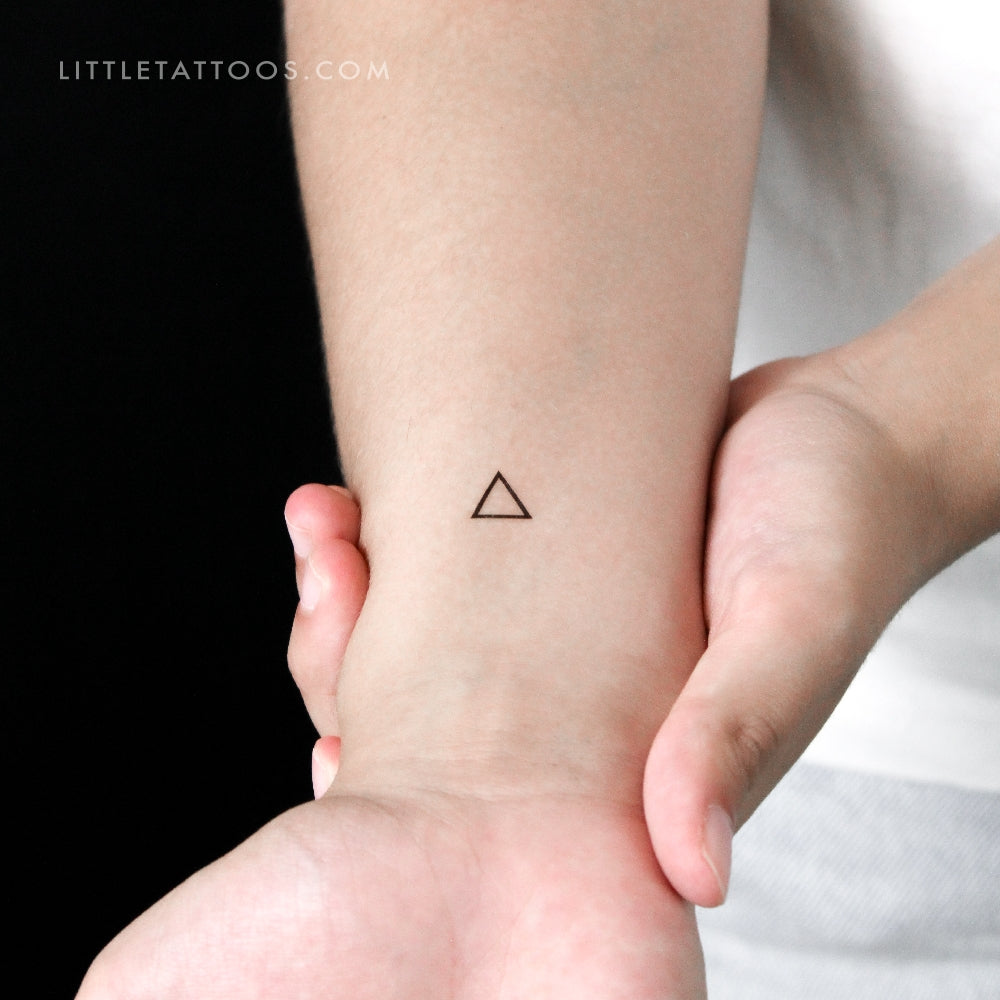 Tatuaje temporal de triángulo pequeño - Juego de 3