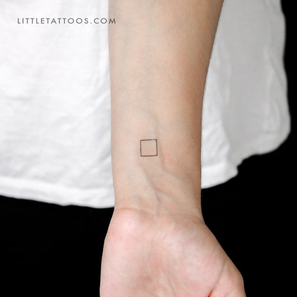 Little Square Temporary Tattoo - Set of 3