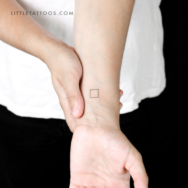 Little Square Temporary Tattoo - Set of 3