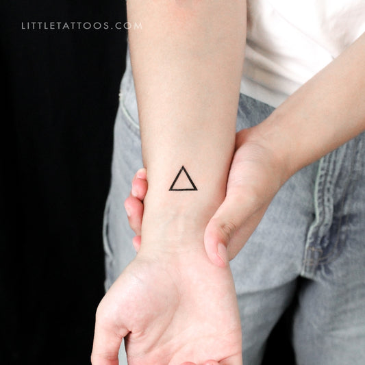 Tatuaje temporal de triángulo - Juego de 3
