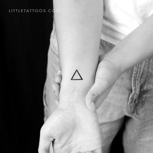 Tatuaje temporal de triángulo - Juego de 3