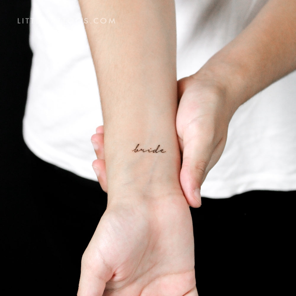 Bride Temporary Tattoo - Set of 3