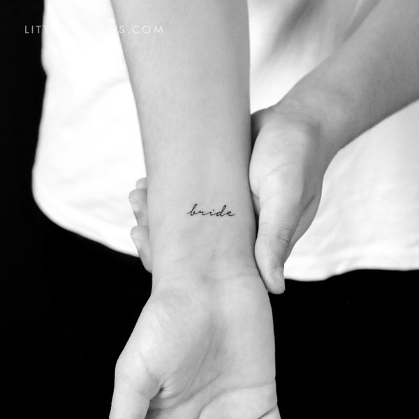 Bride Temporary Tattoo - Set of 3