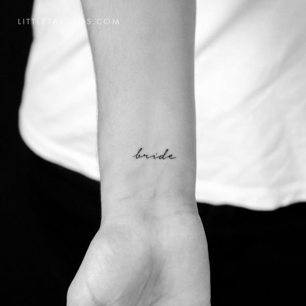 Bride Temporary Tattoo - Set of 3