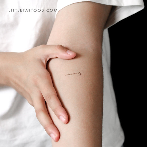 Sincerely Temporary Tattoo - Set of 3