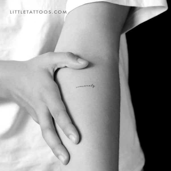 Sincerely Temporary Tattoo - Set of 3