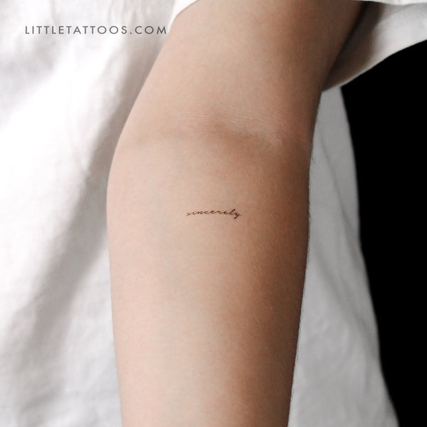 Sincerely Temporary Tattoo - Set of 3