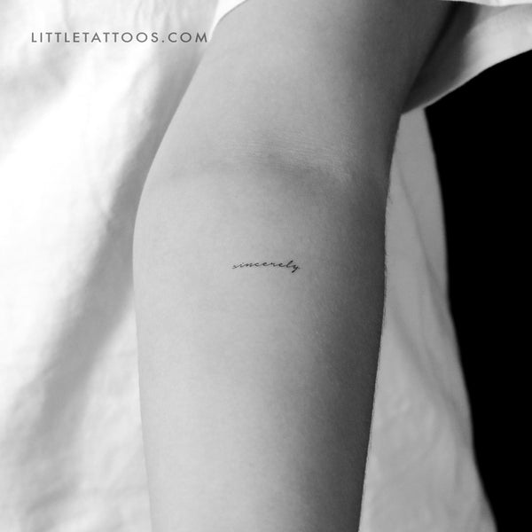 Sincerely Temporary Tattoo - Set of 3