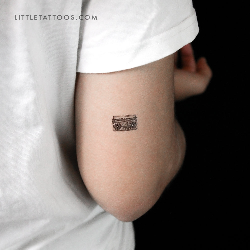 Tatuaje temporal de Boom Box - Juego de 3