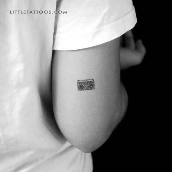 Boom Box Temporary Tattoo - Set of 3