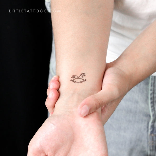 Rocking Horse Temporary Tattoo - Set of 3