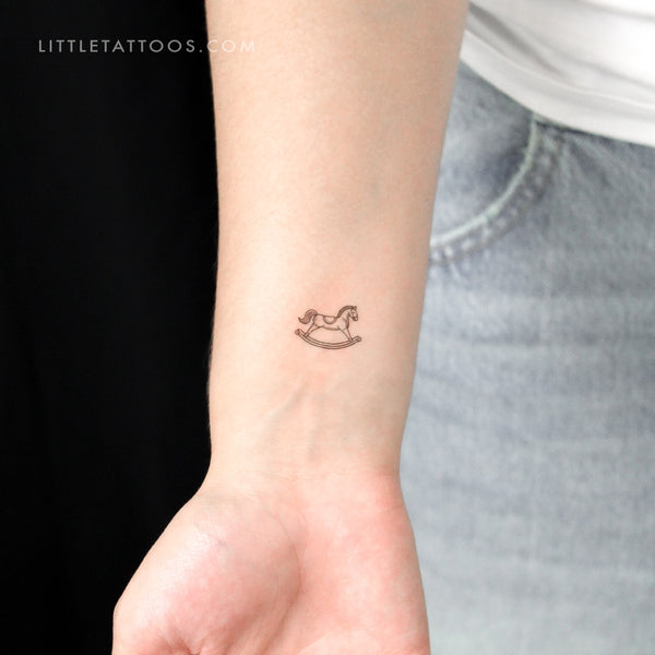 Rocking Horse Temporary Tattoo - Set of 3