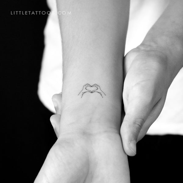 Heart Hands Temporary Tattoo - Set of 3