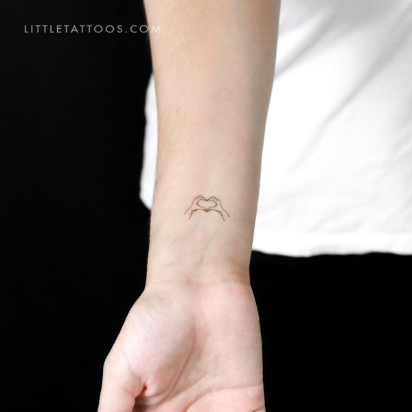 Heart Hands Temporary Tattoo - Set of 3