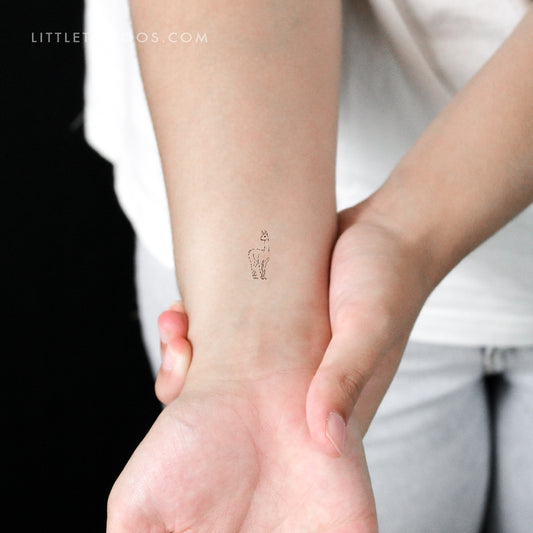 Tatuaje temporal de vicuña pequeña - Juego de 3