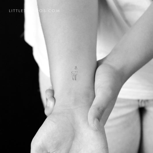 Tatuaje temporal de vicuña pequeña - Juego de 3