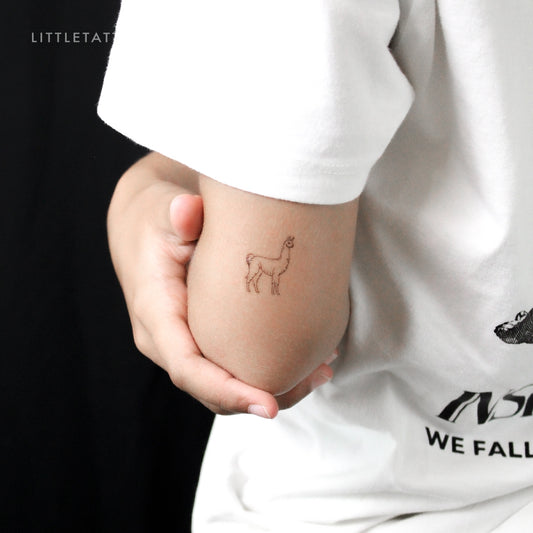 Tatuaje temporal de llama - Juego de 3
