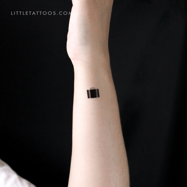 Suitcase Temporary Tattoo - Set of 3