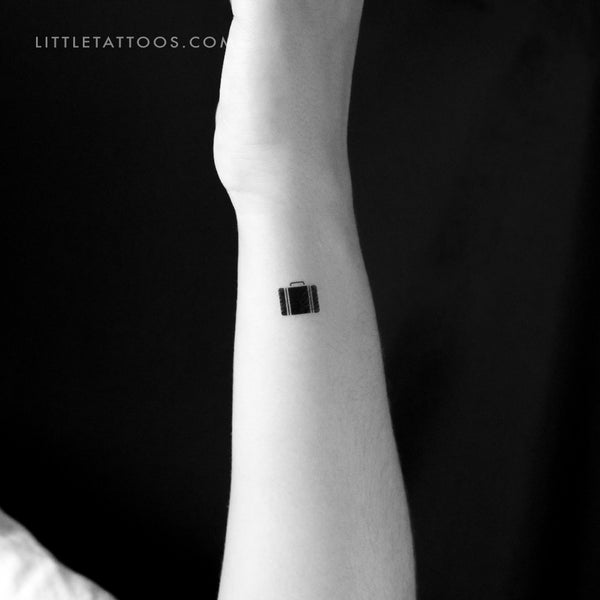 Suitcase Temporary Tattoo - Set of 3