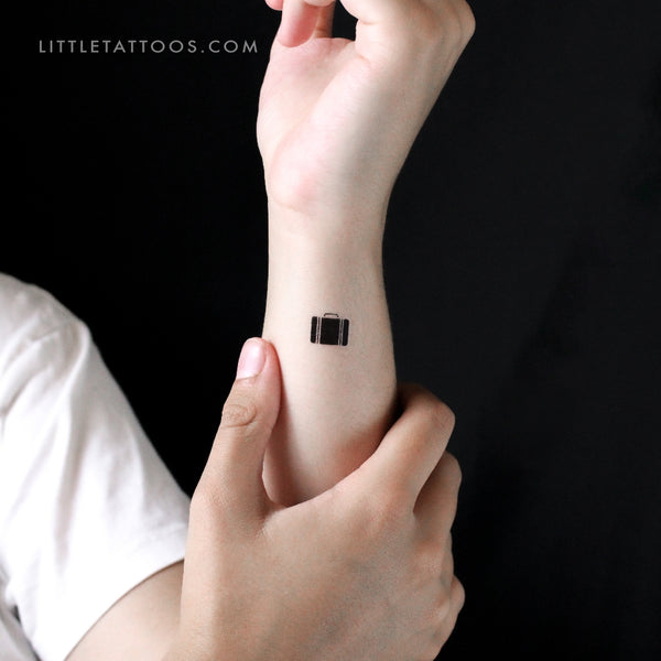 Suitcase Temporary Tattoo - Set of 3