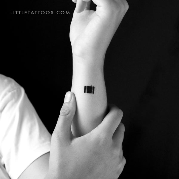 Suitcase Temporary Tattoo - Set of 3