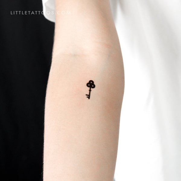 Vintage Key Temporary Tattoo - Set of 3