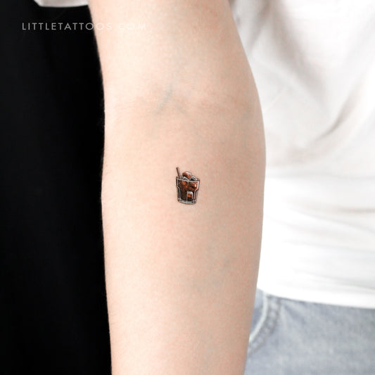 Little Iced Coffee Temporary Tattoo - Set of 3
