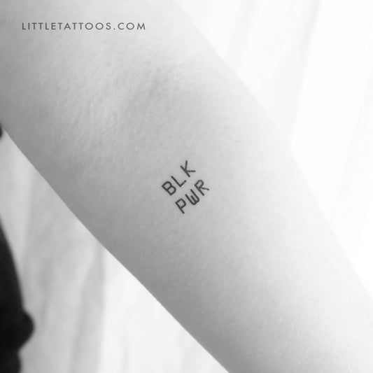Tatuaje temporal BLK PWR - Juego de 3