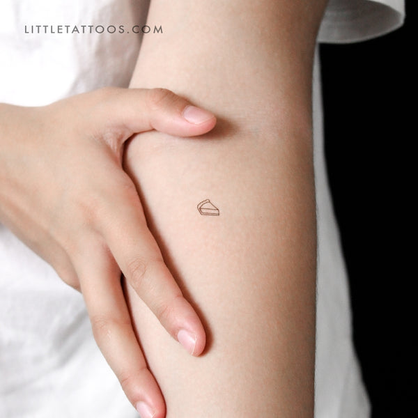 Little Pie Slice Temporary Tattoo - Set of 3