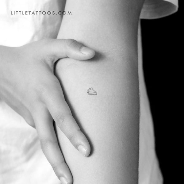 Little Pie Slice Temporary Tattoo - Set of 3