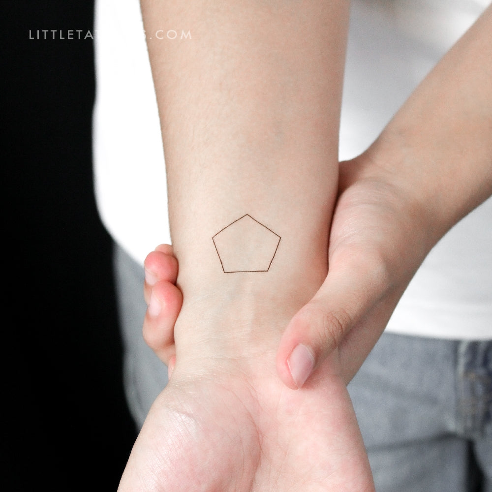 Pentagon Temporary Tattoo - Set of 3
