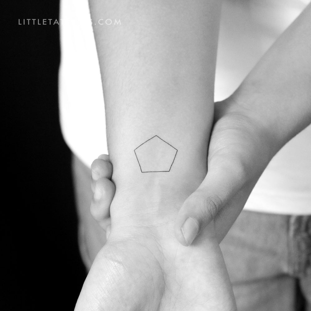 Pentagon Temporary Tattoo - Set of 3