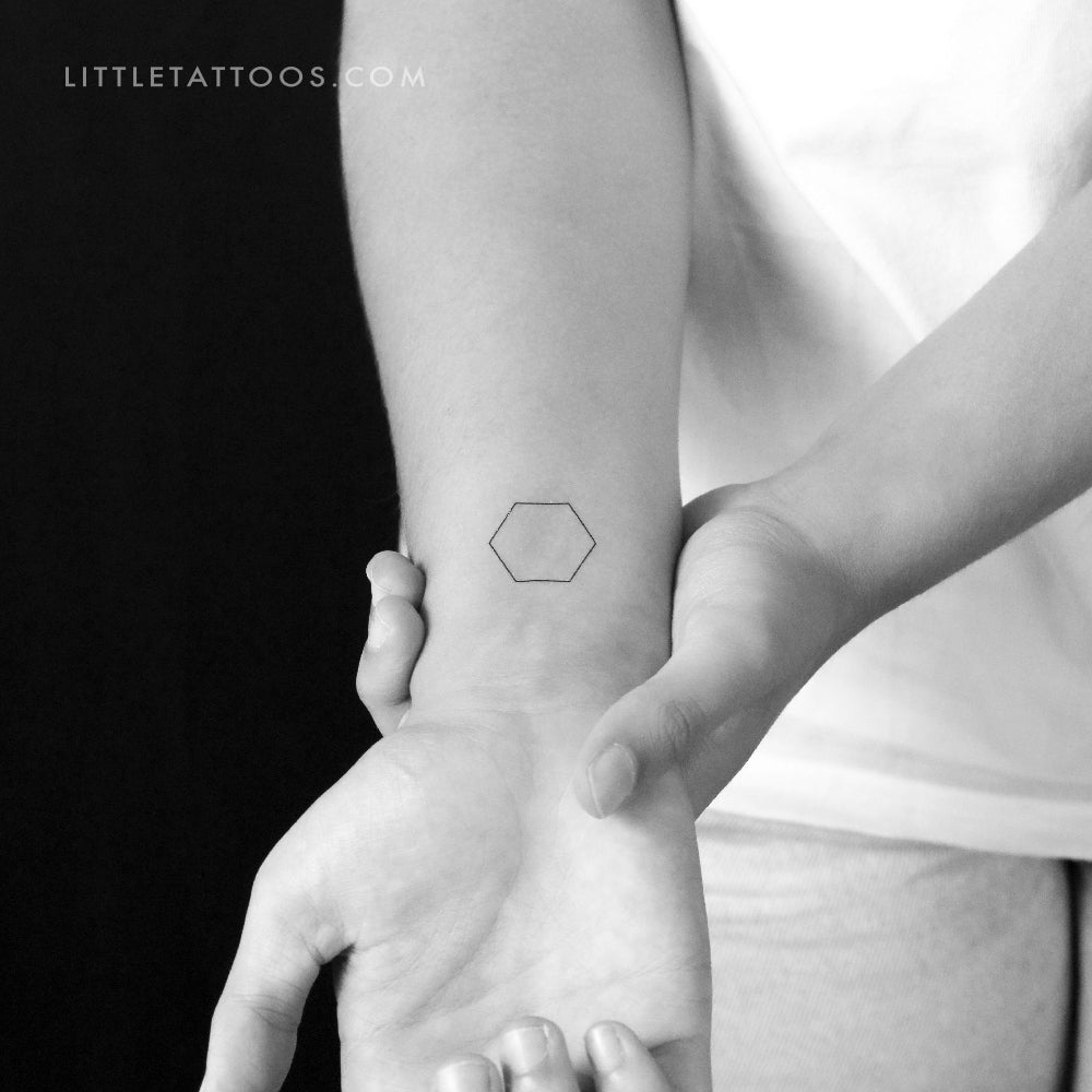 Hexagon Temporary Tattoo - Set of 3