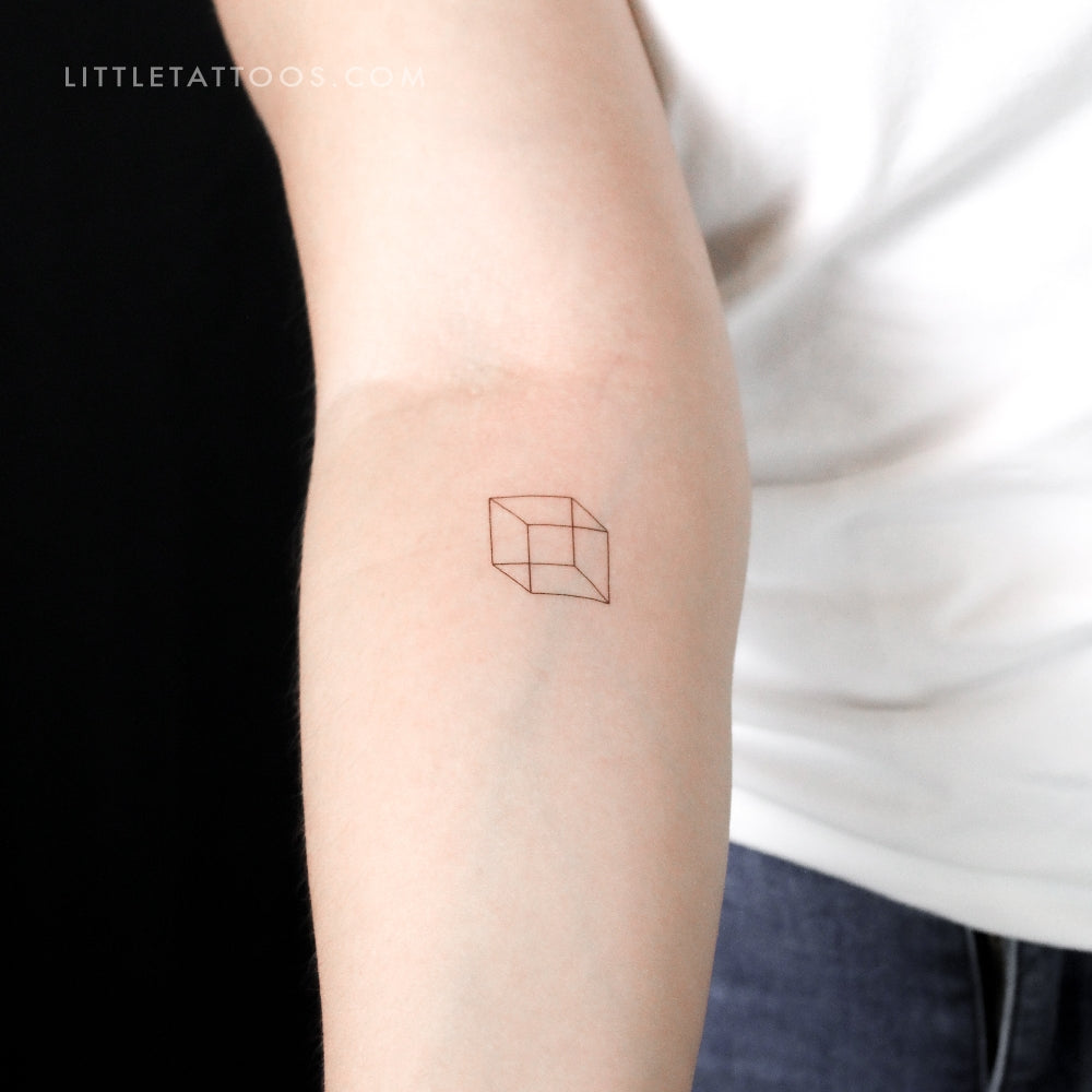 Tatuaje temporal de cubo - Juego de 3