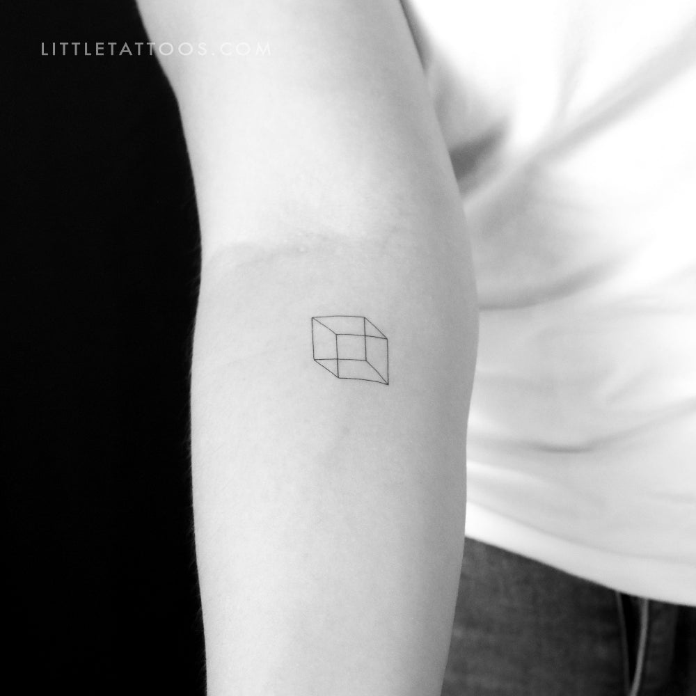 Tatuaje temporal de cubo - Juego de 3
