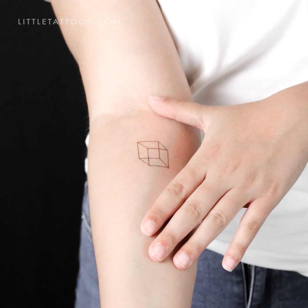 Tatuaje temporal de cubo - Juego de 3