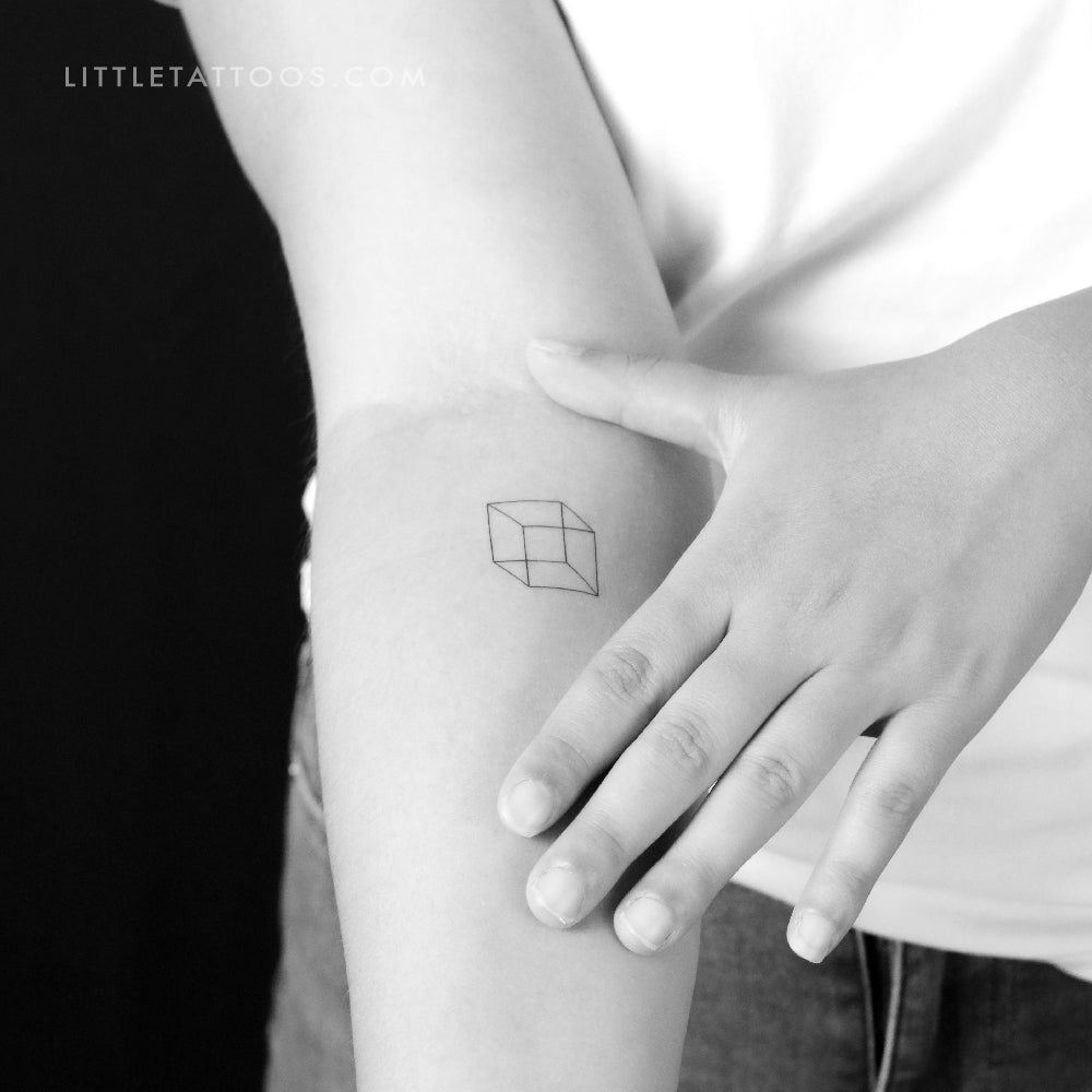 Tatuaje temporal de cubo - Juego de 3