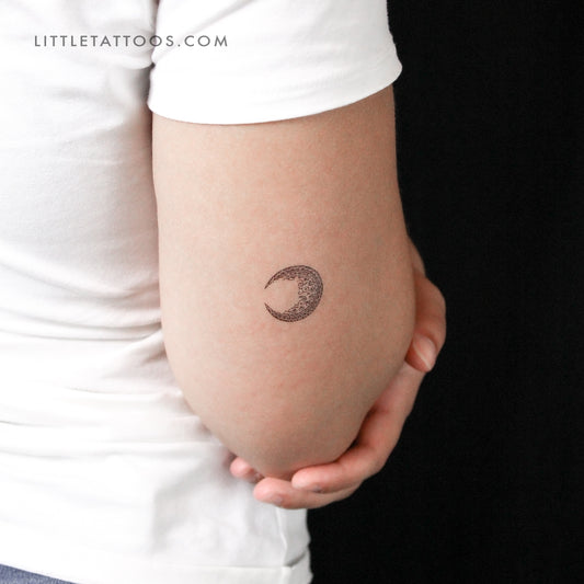 Small Ornamental Moon Temporary Tattoo - Set of 3