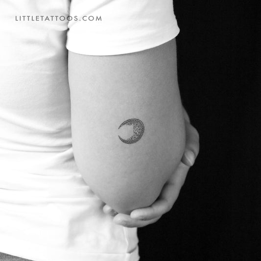 Small Ornamental Moon Temporary Tattoo - Set of 3