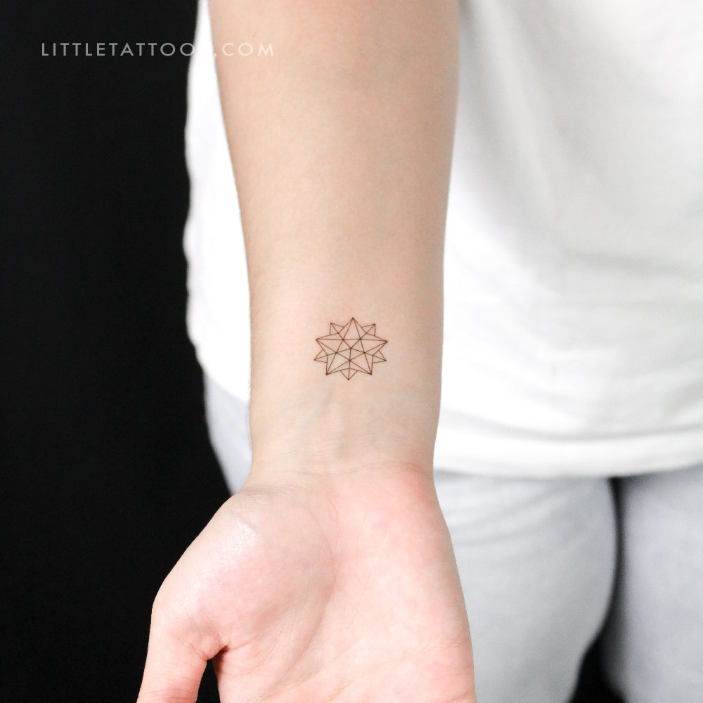 Kepler-Poinsot Polyhedron Temporary Tattoo - Set of 3