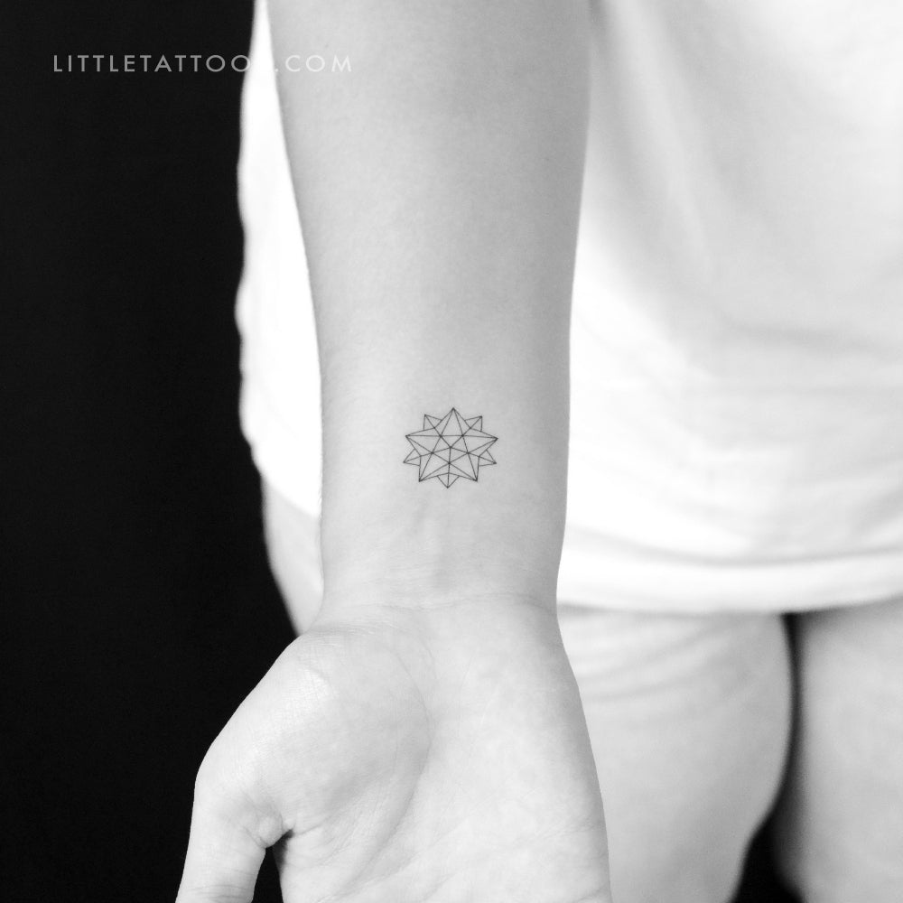 Kepler-Poinsot Polyhedron Temporary Tattoo - Set of 3