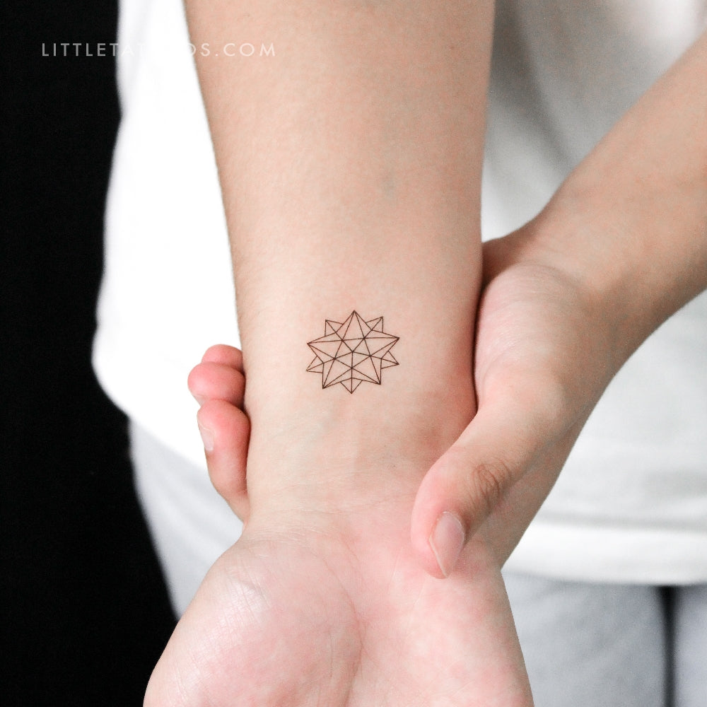 Kepler-Poinsot Polyhedron Temporary Tattoo - Set of 3