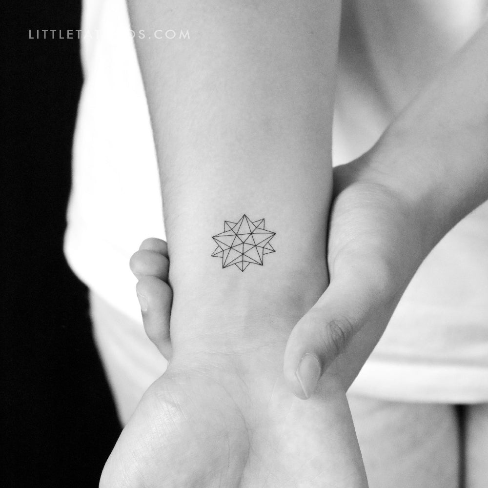 Kepler-Poinsot Polyhedron Temporary Tattoo - Set of 3
