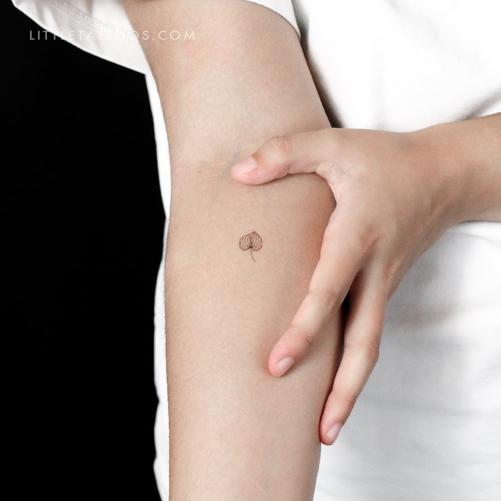 Tatuaje temporal de anturio pequeño - Juego de 3