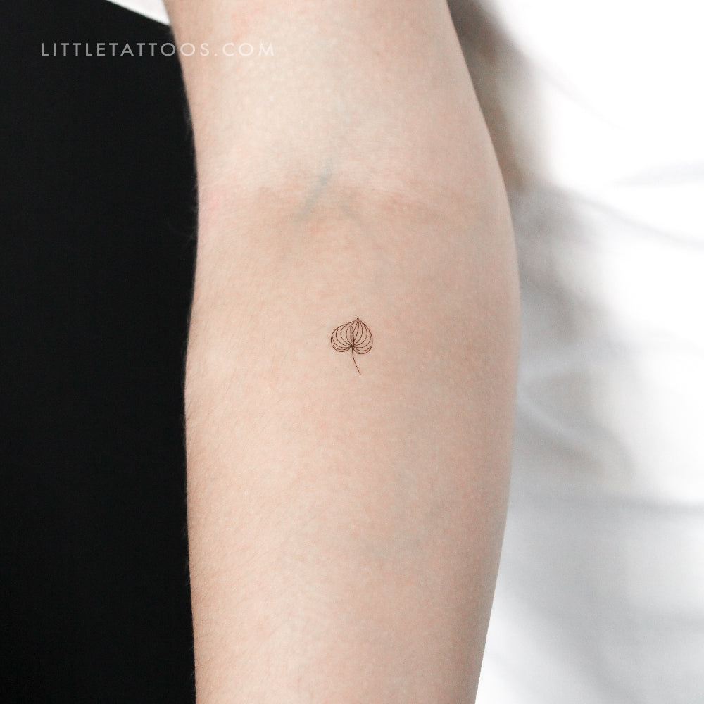 Tatuaje temporal de anturio pequeño - Juego de 3