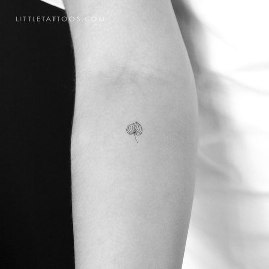 Tatuaje temporal de anturio pequeño - Juego de 3