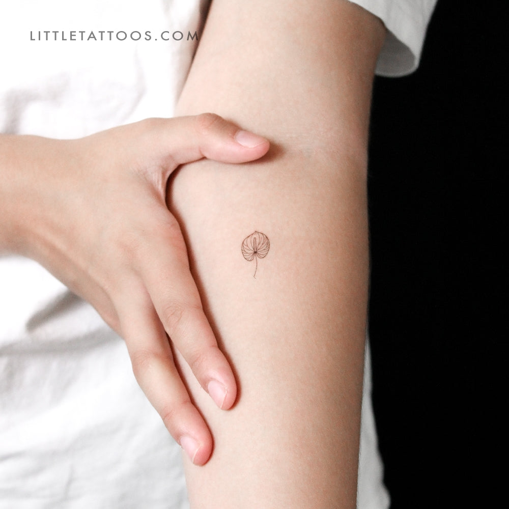Anthurium Temporary Tattoo - Set of 3