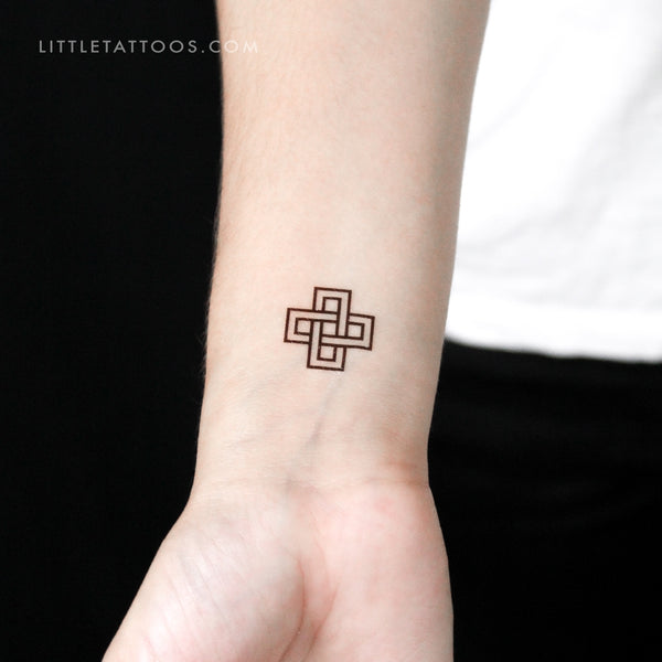 Squared Solomon's Knot Temporary Tattoo - Set of 3