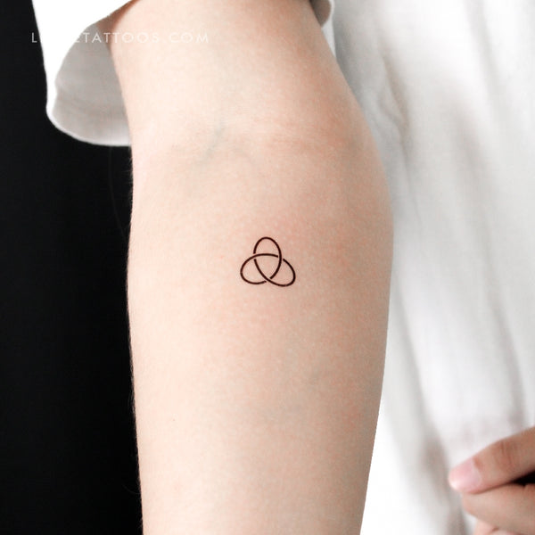 Trefoil Knot Temporary Tattoo - Set of 3