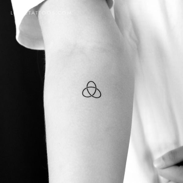 Trefoil Knot Temporary Tattoo - Set of 3